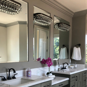 Calypso 6 Light Crystal Teardrop Polished Chrome Bathroom Vanity