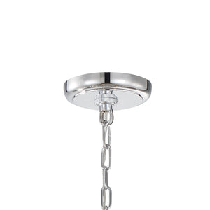 Calypso 8 Light Crystal Teardrop Polished Chrome Chandelier