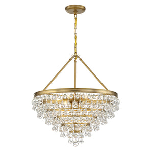 Calypso 8 Light Crystal Teardrop Polished Chrome Chandelier
