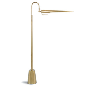 Regina Andrew Modern Aero Floor Lamp with Metal Shade – Natural Brass
