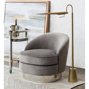 Regina Andrew Modern Aero Floor Lamp with Metal Shade – Natural Brass