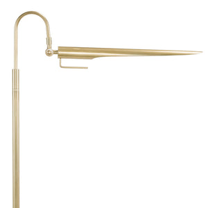 Regina Andrew Modern Aero Floor Lamp with Metal Shade – Natural Brass