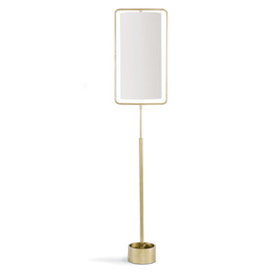 Regina Andrew Geo Rectangle Floor Lamp  – Natural Brass