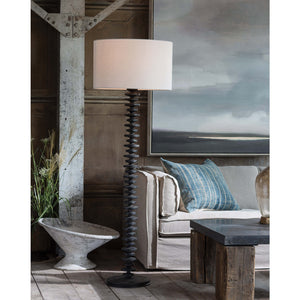 Regina Andrew Fishbone Floor Lamp with Linen Shade – Ebony