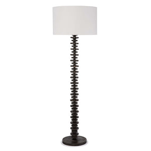 Regina Andrew Fishbone Floor Lamp with Linen Shade – Ebony