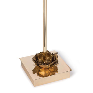 Regina Andrew Flower Blossom Base Floor Lamp with Linen Shade