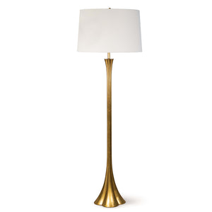 Regina Andrew Trumpet Base Floor Lamp with Linen Shade