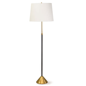 Coastal Living By Regina Andrew Parasol Floor Lamp  with Linen Shade – Gold Leaf