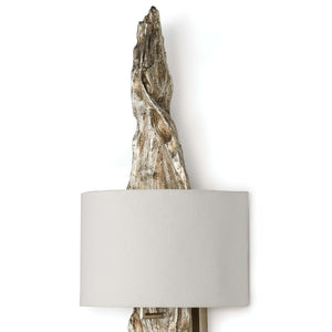 Driftwood Sconce (Ambered Silver Leaf)