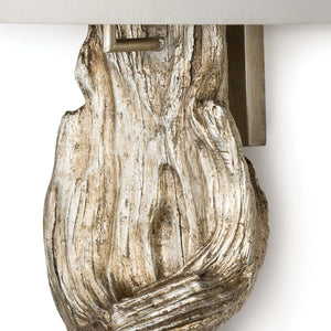 Driftwood Sconce (Ambered Silver Leaf)