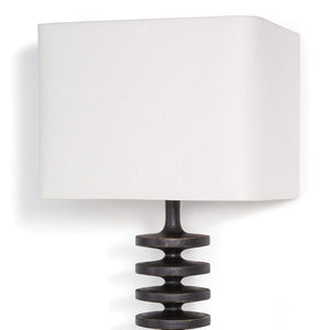 Regina Andrew Fishbone Sconce with Linen Shade – Ebony