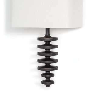 Regina Andrew Fishbone Sconce with Linen Shade – Ebony