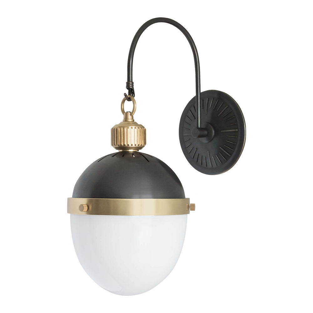 Regina Andrew Hanging Globe Sconce – Blackened & Natural Brass