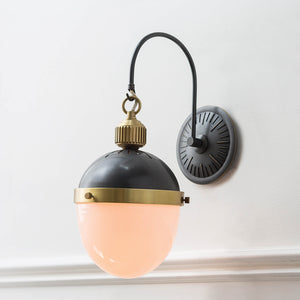 Regina Andrew Hanging Globe Sconce – Blackened & Natural Brass