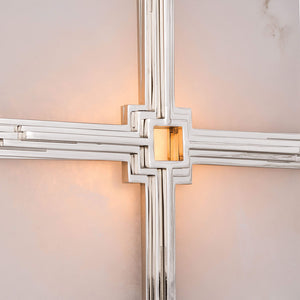 Regina Andrew Deco Alabaster Cross Sconce – Polished Nickel