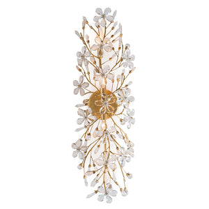 Regina Andrew Crystal Blossoms Sconce – Gold Leaf