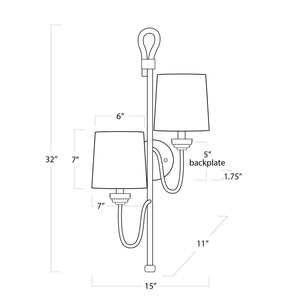 Coastal Living Bimini Sconce Single