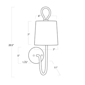 Coastal Living Bimini Sconce Single