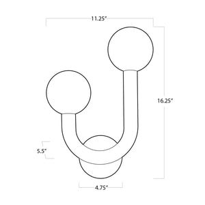 Happy Sconce Left Side (Natural Brass)