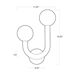 Happy Sconce Left Side (Polished Nickel)