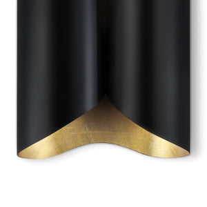 Coil Metal Sconce Large (Black and Gold)