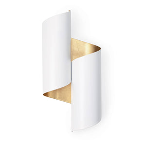 Folio Sconce (White and Gold)