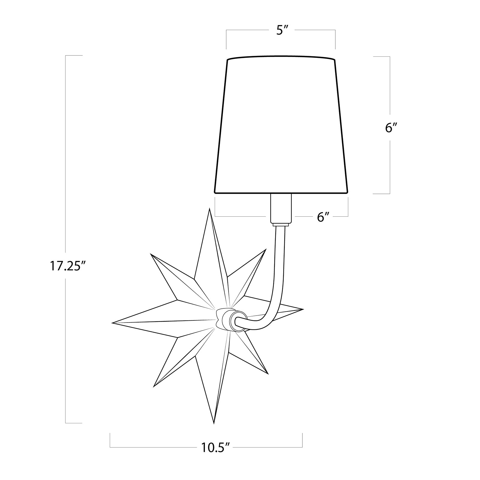 Etoile Sconce (Natural Brass) - Scenario Home