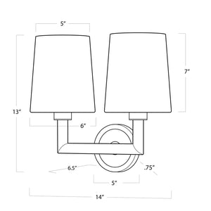 Southern Living Legend Sconce - Double