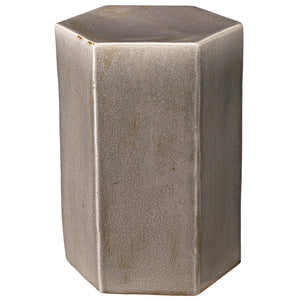 Large Porto Hexagonal Accent Table – Grey