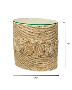 Barbados Oval Side Table