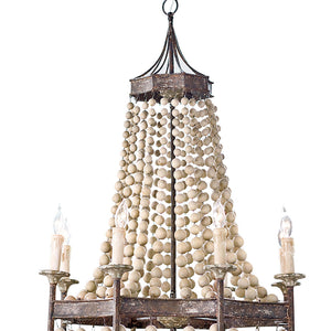 Southern Living Andrew Wooden Beads Chandelier