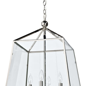 Coastal Living 4-Bulb Lantern Pendant – Polished Nickel