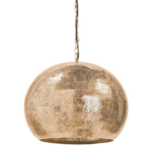 Regina Andrew Pierced Metal Sphere Pendant – Natural Brass