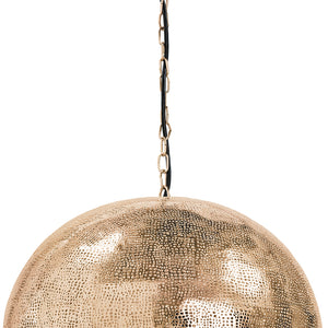 Regina Andrew Pierced Metal Sphere Pendant – Natural Brass