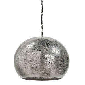 Regina Andrew Pierced Metal Sphere Pendant – Polished Nickel