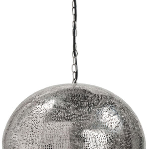 Regina Andrew Pierced Metal Sphere Pendant – Polished Nickel