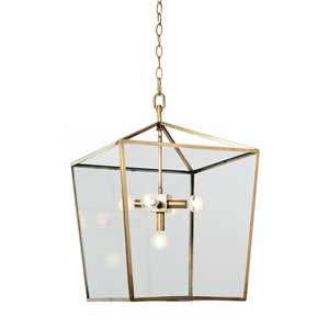 Regina Andrew 5-Bulb Large Lantern Pendant – Natural Brass