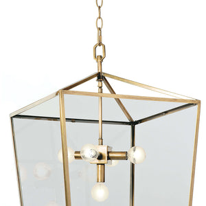 Regina Andrew 5-Bulb Large Lantern Pendant – Natural Brass