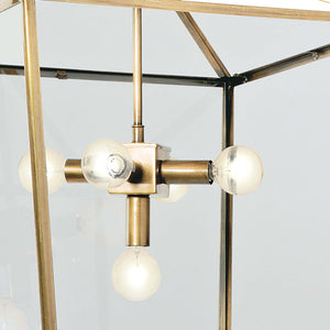 Regina Andrew 5-Bulb Large Lantern Pendant – Natural Brass