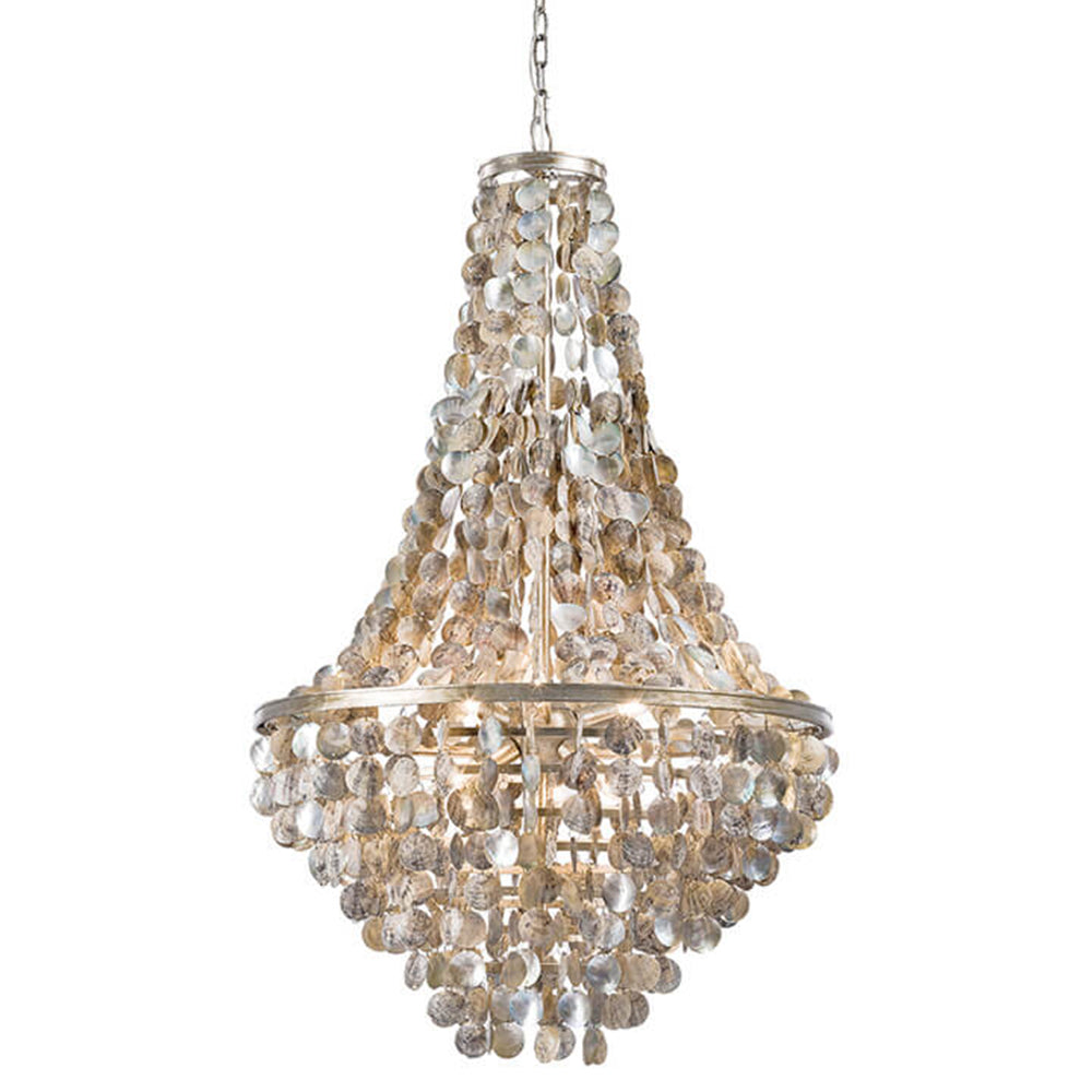 Regina Andrew Large Draped Abalone Scales Chandelier