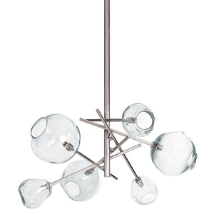 Regina Andrew Molten Glass Globes Chandelier – Polished Nickel