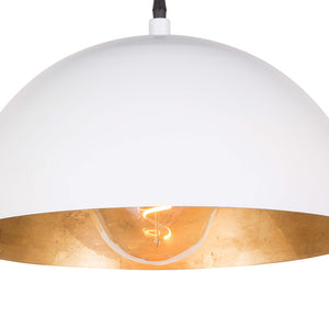 Regina Andrew Small Dome Pendant with Gold Leaf Interior – White