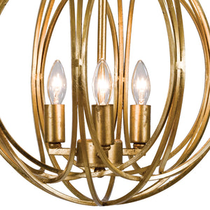Regina Andrew Medium Entwined Globes Chandelier – Gold Leaf