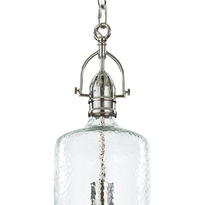 Regina Andrew Industrial Glass Cylinder Pendant – Polished Nickel