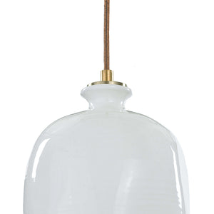 Regina Andrew Ceramic Pendant with Gold Leaf Interior – White