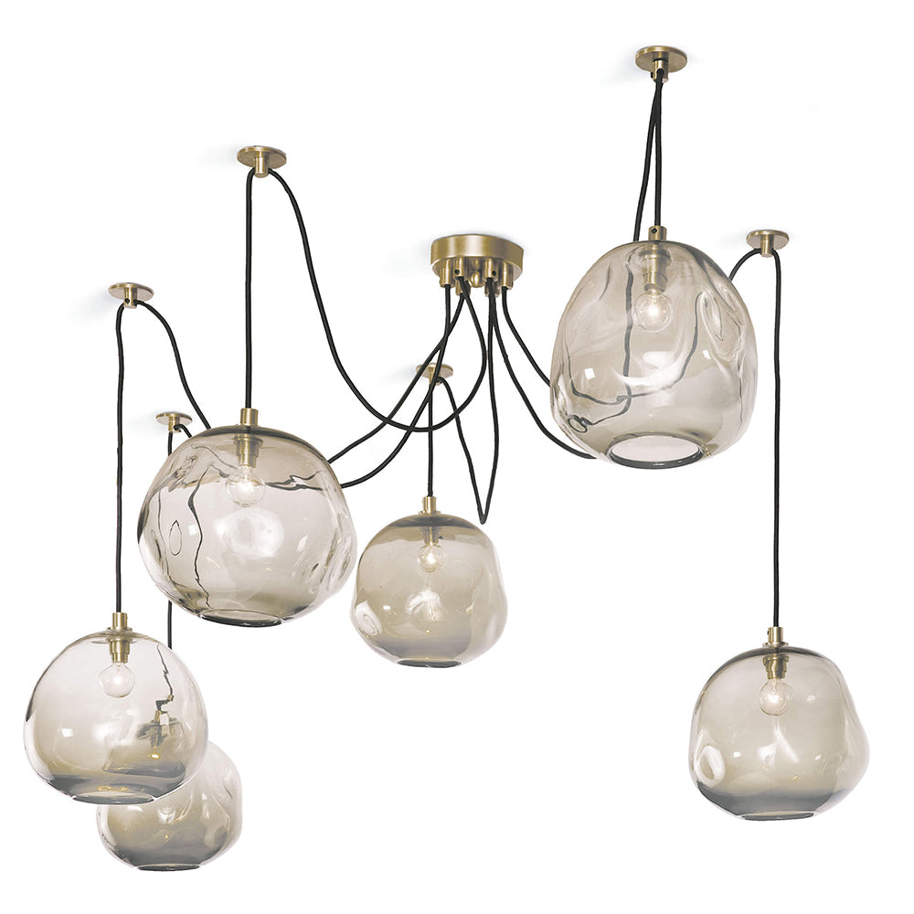 Regina Andrew Molten Glass Spider Chandelier – Natural Brass