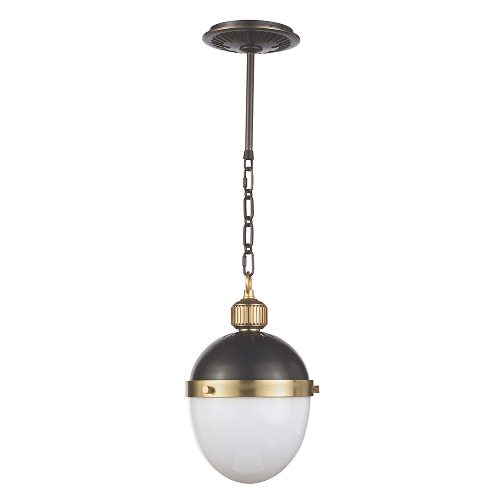 Regina Andrew Small Two-Tone Egg Shaped Pendant – Blackened Brass