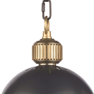 Regina Andrew Small Two-Tone Egg Shaped Pendant – Blackened Brass