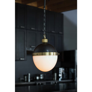 Regina Andrew Medium Two-Tone Egg Shaped Pendant – Blackened Brass