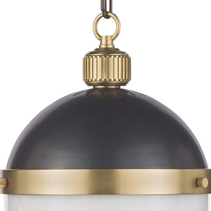 Regina Andrew Medium Two-Tone Egg Shaped Pendant – Blackened Brass